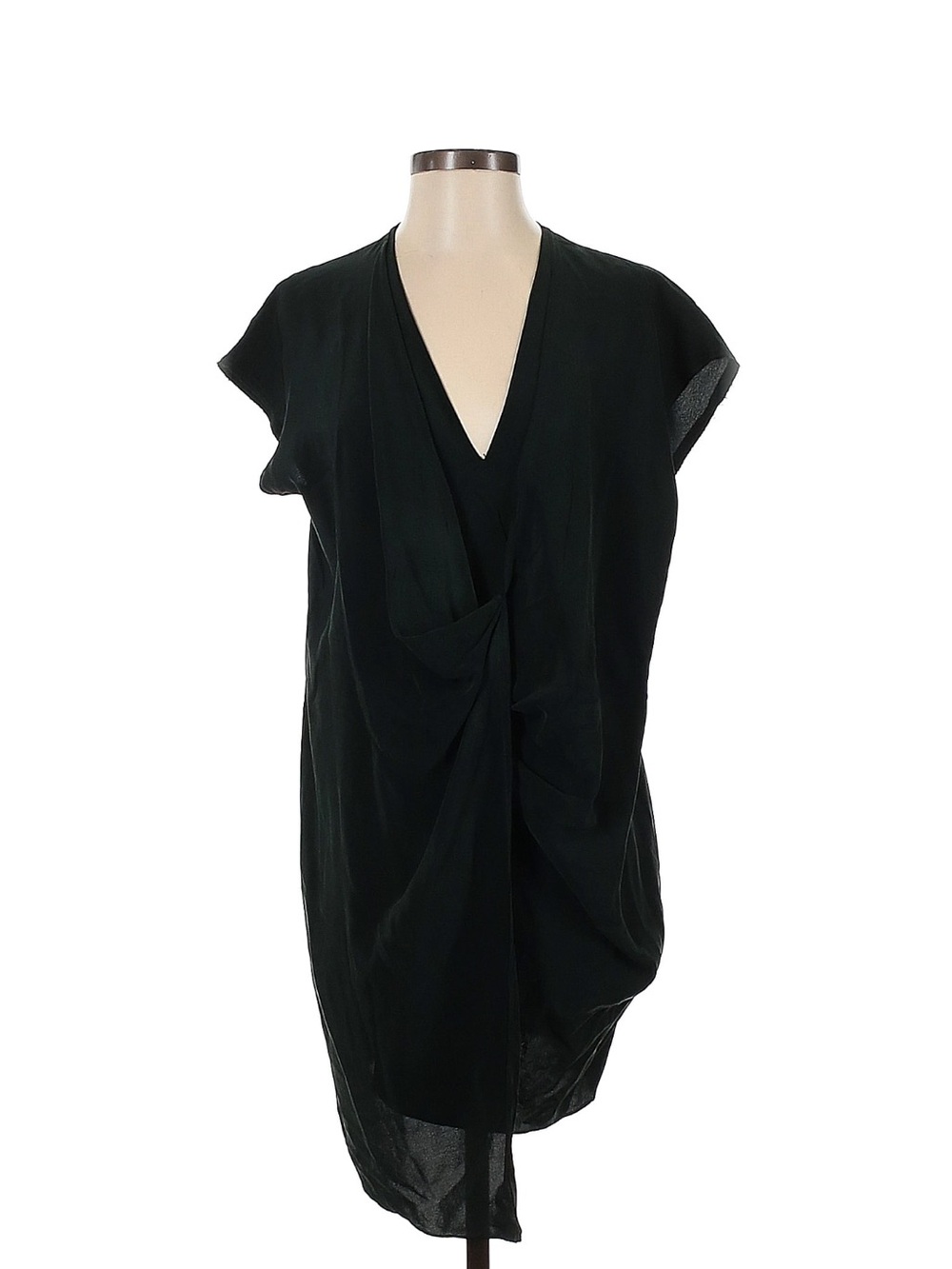 All Saints Black Draped Mini Dress